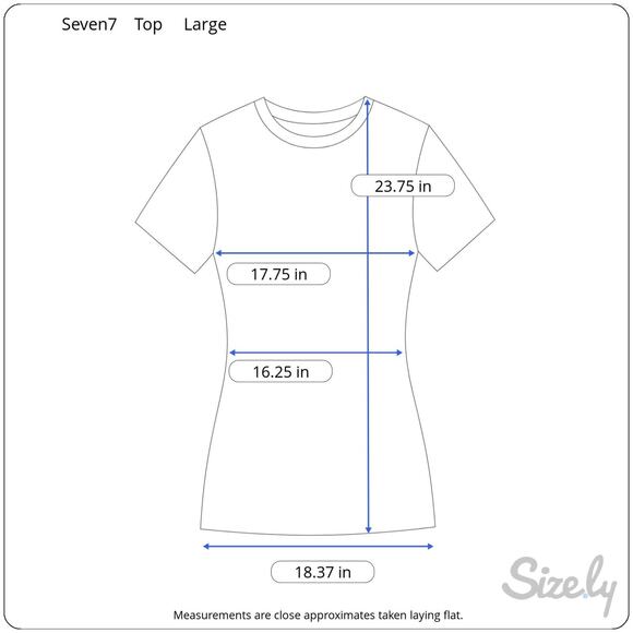 Seven7 Womens Burnout Tee Size L Blue Sheer Short Sleeve Embellished Top - Picture 2 of 11